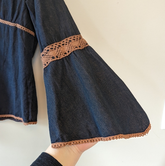 Y2K Bell Sleeve Tie Front Cardigan - Picture 9 of 11